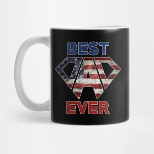 Best Dad Ever With American Flag Mug